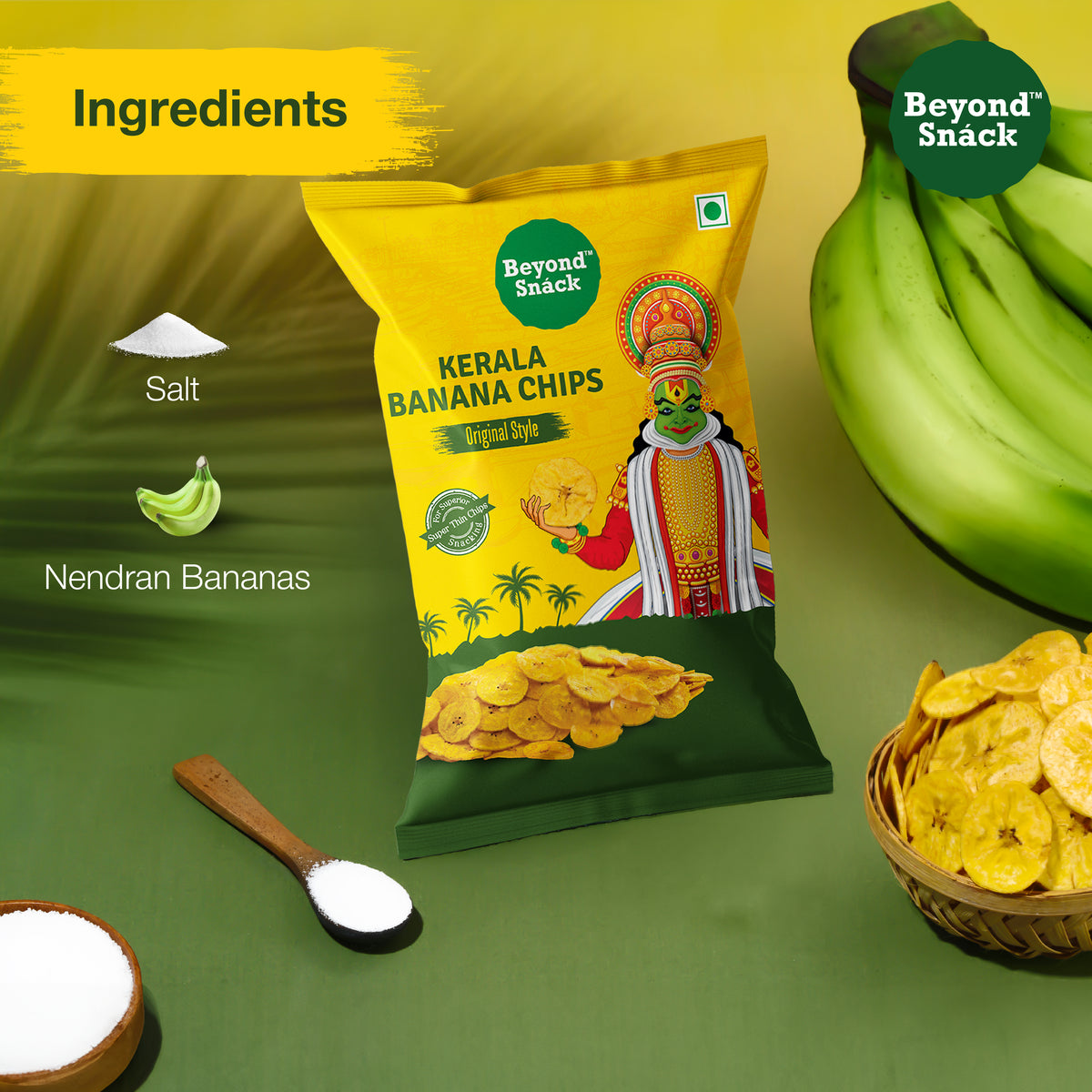 Beyond Snack Kerala Banana Chips Original Style 300g(3x100g) Thin ...