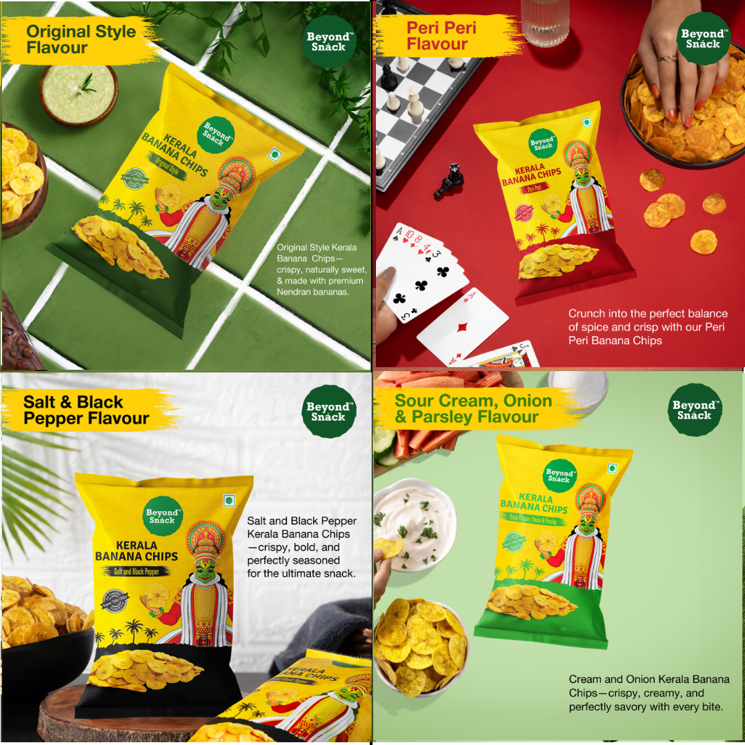 4 Flavours Combo: Original Style, Peri Peri, Sour Cream Onion Parsley, Salt and Black Pepper 400g (100g each)