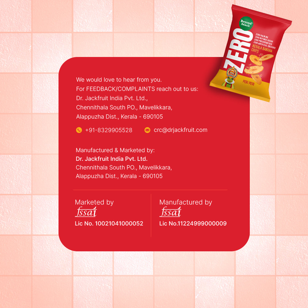 ZERO Kerala Banana Chips - Peri Peri